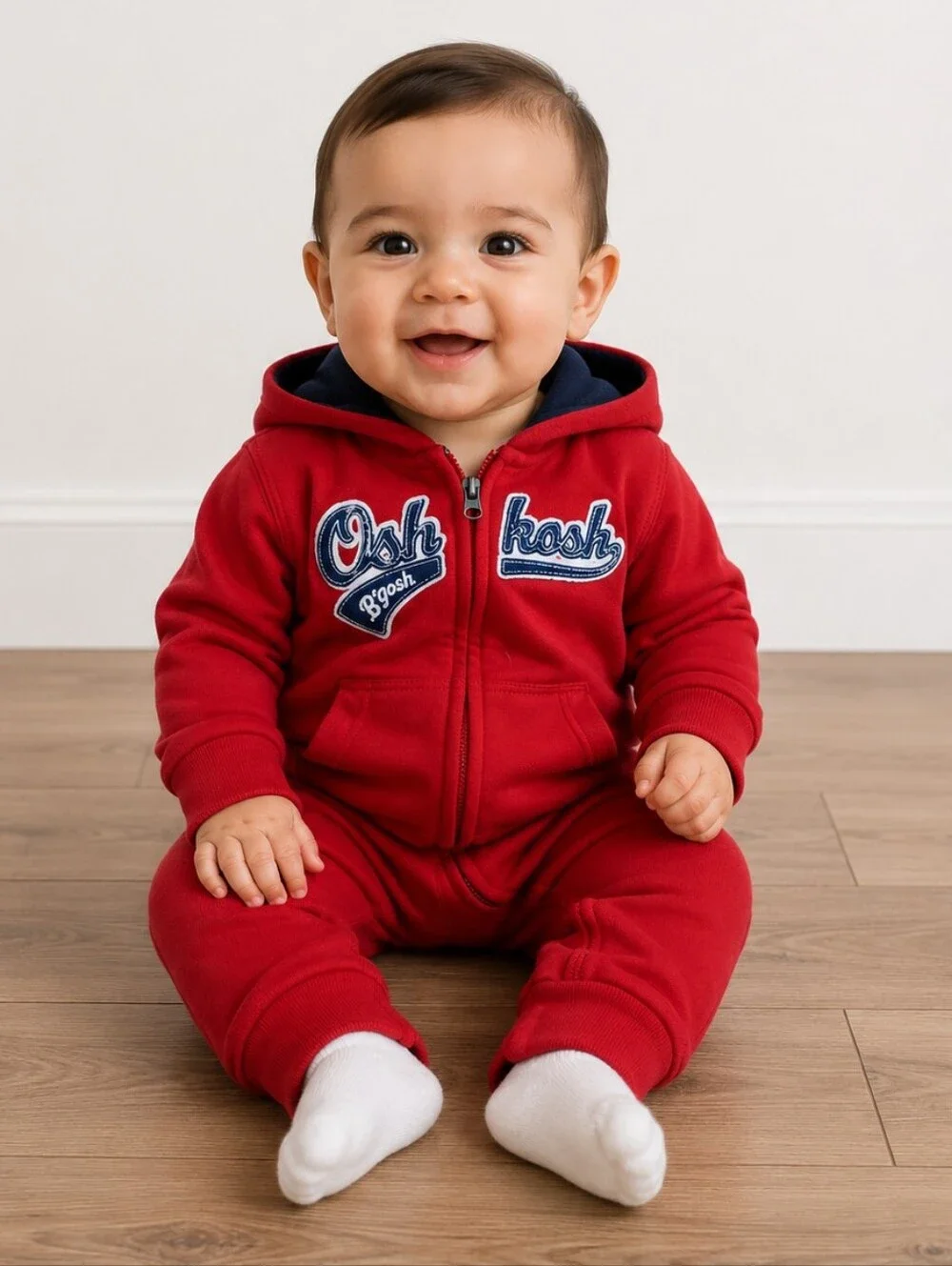 6 months boys hooded oshkosh jumper